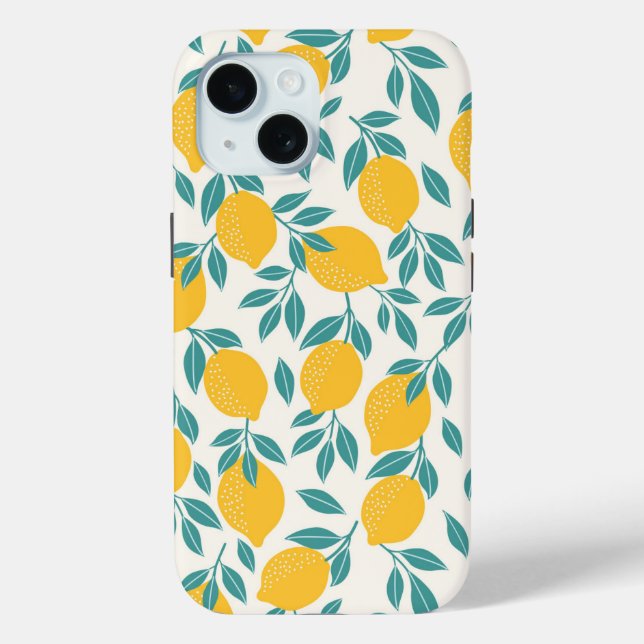 Sweet Lemon Branches Pattern Case-Mate iPhone Case (Back)