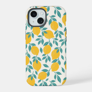 Sweet Lemon Branches Pattern iPhone 15 Case