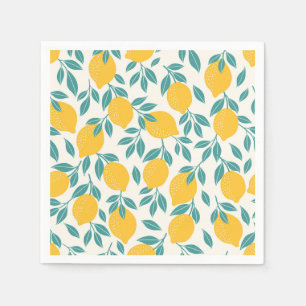 Sweet Lemon Branches Pattern Napkin