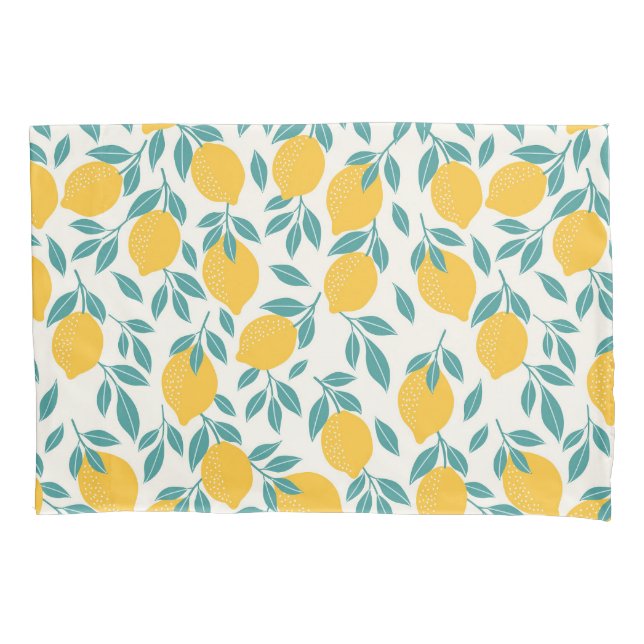 Sweet Lemon Branches Pattern Pillowcase (Front-Left)