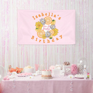Sweet Lemon Two-tti Fruity Birthday Banner