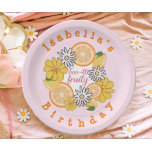 Sweet Lemon Two-tti Fruity Paper Plate<br><div class="desc">These fun fruity plates are perfect for your kids 2nd birthday party or celebration! Find matching party supplies in my shop!</div>