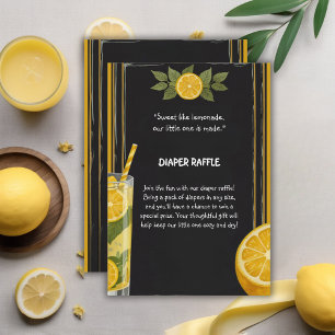 Sweet Lemonade Chalkboard Stand Baby Shower Enclosure Card