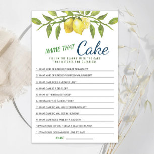 Sweet Lemons & Greenery Chic Bridal Shower Game