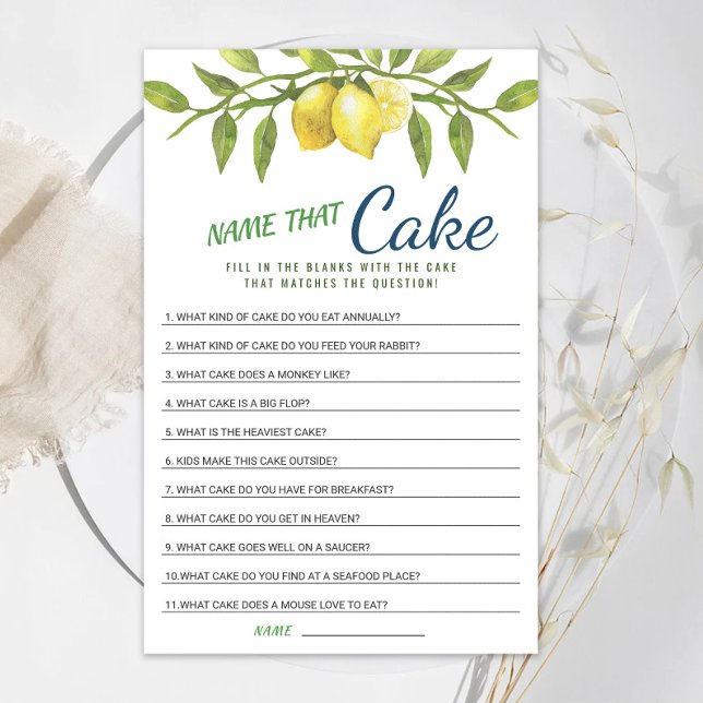 Sweet Lemons & Greenery Chic Bridal Shower Game (Creator Uploaded)