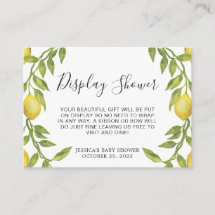 Sweet Lemons & Greenery Display Shower Card