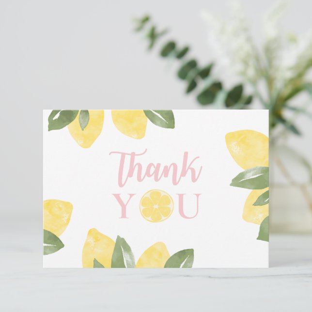Sweet Lemons  Thank You Card (Standing Front)