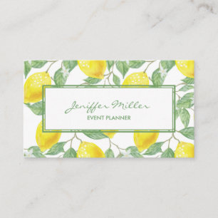 Sweet lemons yellow summer. business card