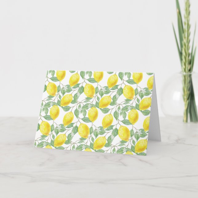 Sweet lemons yellow summer.                        card (Front)