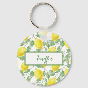 Sweet lemons yellow summer.                      key ring