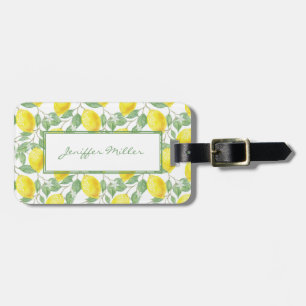 Sweet lemons yellow summer.                      luggage tag
