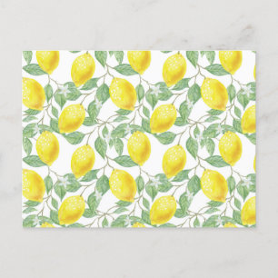 Sweet lemons yellow summer.                        postcard