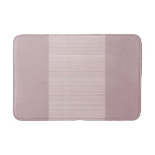 Sweet light pink mauve horizontal stripe bath mat