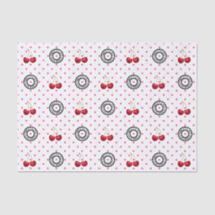 SWEET LIKE CHERRIES Retro Vintage Pattern Tissue Paper
