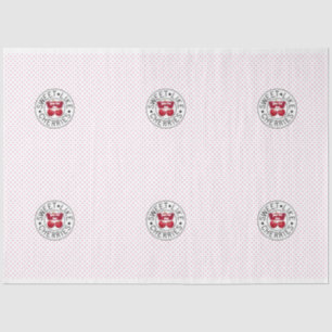 SWEET LIKE CHERRIES Retro Vintage Stamp on white Tissue Paper