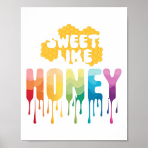 Sweet Like Honey - Cute Colourful Sticker Poster