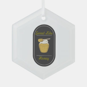 Sweet Like Honey Glass Tree Decoration