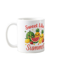 Sweet Like Summer Cute Fruit Friends Coffee Mug