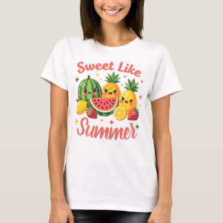 Sweet Like Summer Cute Fruit Friends T-Shirt