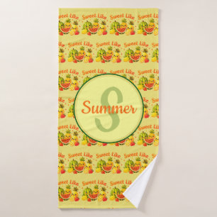 Sweet Like Summer- Fruit Towel Yellow Custom Towel