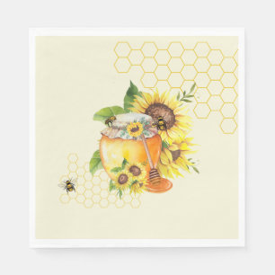 Sweet lil honey pot honeycomb & bee’s napkin