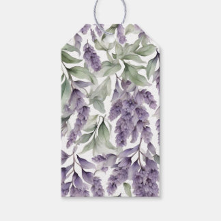 Sweet lilac and sage watercolor gift tags