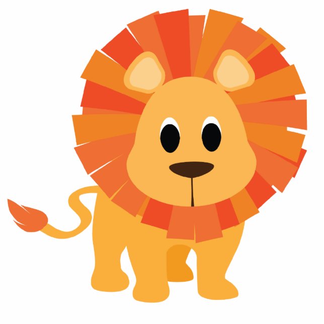 Sweet Lion Standing Photo Sculpture (Front)