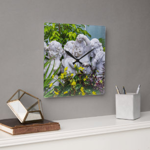 Sweet little angels... square wall clock