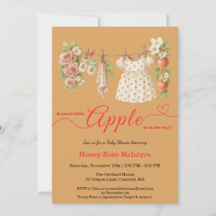 Sweet Little Apple Baby Shower   Fall Rustic Baby  Invitation