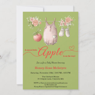 Sweet Little Apple Baby Shower   Fall Rustic Baby  Invitation