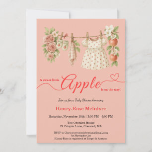 Sweet Little Apple Baby Shower   Fall Rustic Baby  Invitation