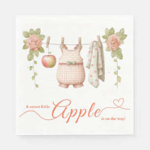 Sweet Little Apple Baby Shower Fall Rustic Baby Napkin