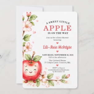 Sweet Little Apple Blossom Baby Shower Invitation