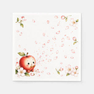 Sweet Little Apple Blossom Baby Shower Napkin