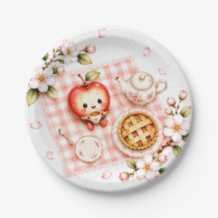 Sweet Little Apple Blossom Baby Shower Paper Plate