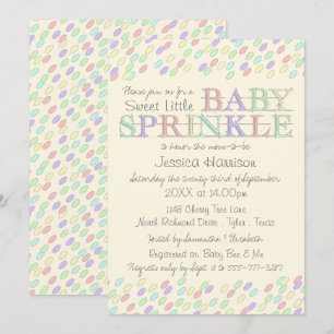 Sweet Little Baby Sprinkles Baby Shower Invitation