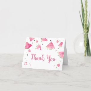 Sweet Little Baby Watermelon Baby Shower Thank You Card