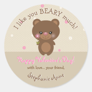 Sweet Little Bear Classic Round Sticker