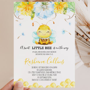 Sweet Little Bee Baby Shower Invitation