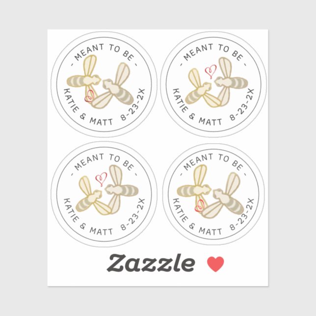 Sweet Little Bees Heart Meant to Be Wedding Honey  (Sheet)