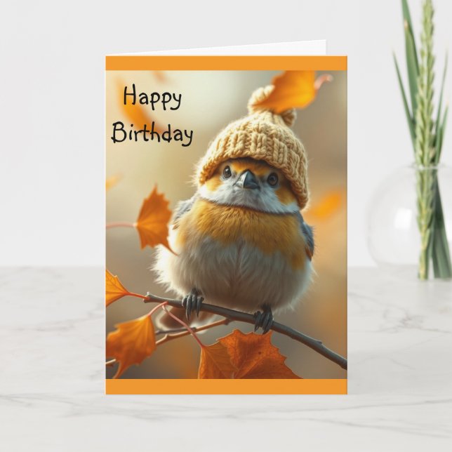 Sweet Little Bird Birthday Card (Front)