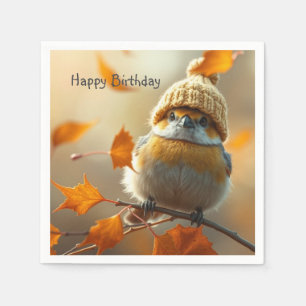 Sweet Little Bird Birthday Napkin