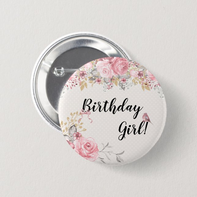 Sweet Little Bird Button (Front & Back)