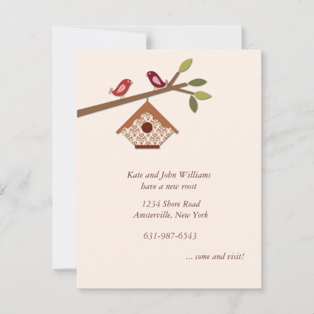 Sweet Little Birds New Address Announcement (Front)