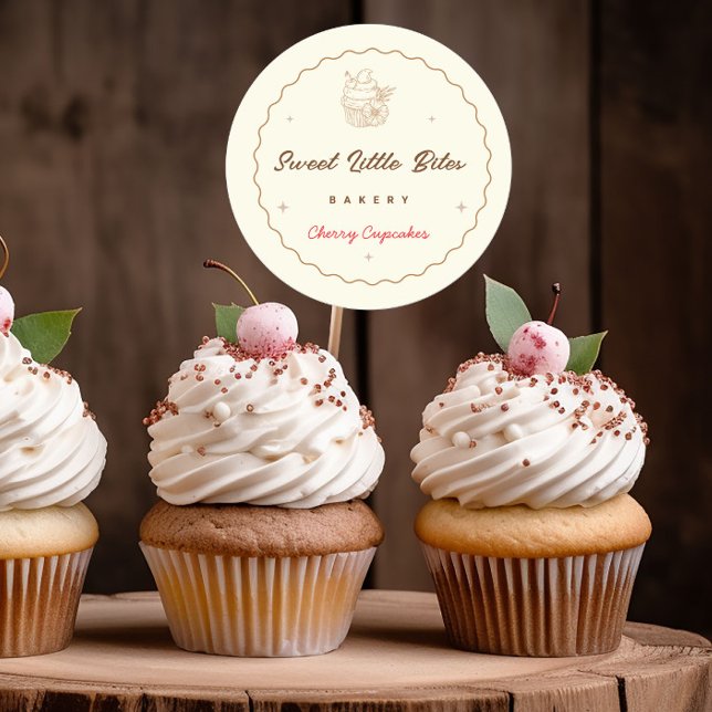 Sweet Little Bites Bakery Cherry Cupcakes Sticker (Creator Uploaded)
