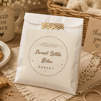 Sweet Little Bites Bakery Logo Sticker Favour Bags