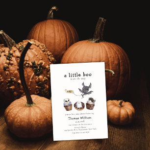 Sweet Little Boo Halloween cupcake Baby Shower  Invitation