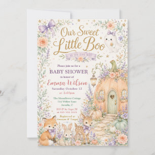 Sweet Little Boo Woodland Baby Shower Invitation