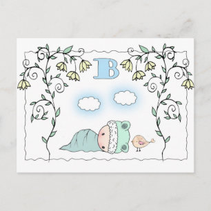 Sweet Little Boy Baby Shower Postcard Invitations