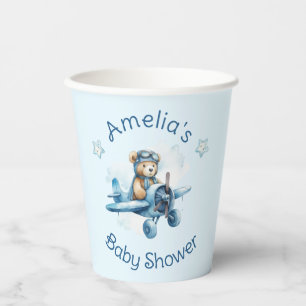 Sweet Little Boy on the Way Baby Shower Paper Cups